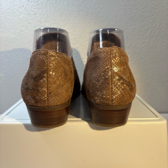 Naturalizer Belinda Leather Metallic Snake Slip On Bootie size 7W - Picture 5 of 10